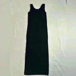 Women's Yasmin Rib Midi Sweater Tank Dress S  Black